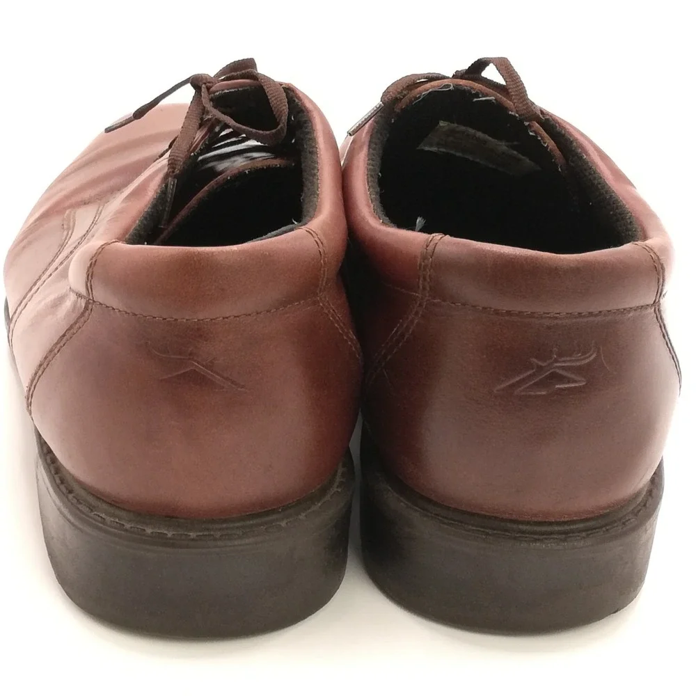 Deer Stags Dress Shoes Mens Boulder Brown Leather Kentech Comfort Lace Up 13